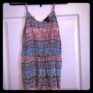 Spaghetti Strap Print Romper